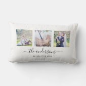 家族名 書道 オーダーメイド フォト コラージュ ランバークッション (裏面)