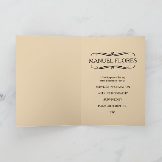 家族向けの記念写真 案内状 (内部)