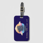 家族向けクルーズサンセットパーソナライズ ラゲッジタグ (正面縦)