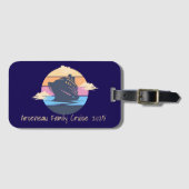 家族向けクルーズサンセットパーソナライズ ラゲッジタグ (正面横)