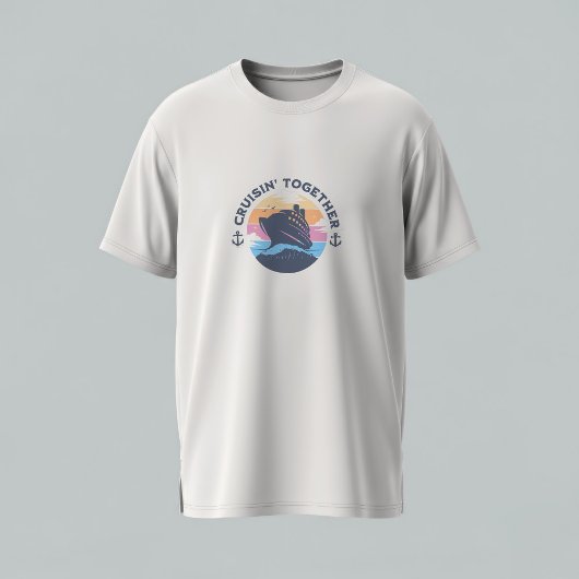 家族向けクルーズサンセットパーソナライズ Tシャツ