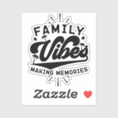 家族向けバイブメイキングメモリーアウトドアバカンスクール シール (シート)