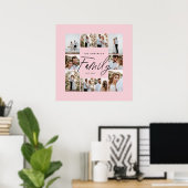 家族向けピエレガントッモダンクミニマル写真コラージュ ポスター (ホームオフィス)