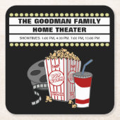 家族向け劇場カスタマイズ スクエアペーパーコースター (正面)