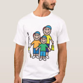 家族向け魚釣りメンズTシャツ Tシャツ (正面)