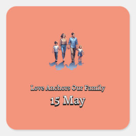 家族国際的の日 スクエアシール