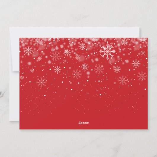 家族定モダン義のクリスマスメッセージ シーズンカード (裏面)