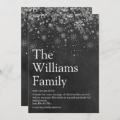 家族定義チャルクボードのクリスマスメッセージ シーズンカード (正面/裏面)