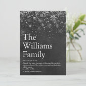 家族定義チャルクボードのクリスマスメッセージ シーズンカード (スタンド正面)