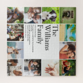 家族定義12枚の写真おもしろい ジグソーパズル (横)