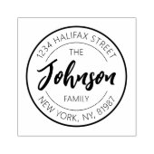 家族宛先ゴムスタンプ ラバースタンプ (インプリント)