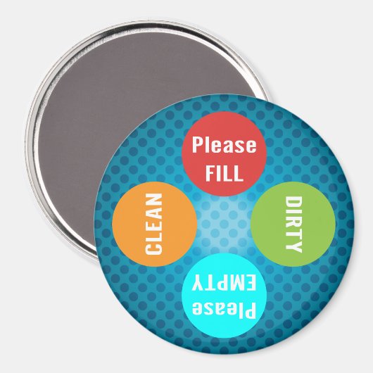 家族家事食洗機開催者クリーン・ダーティ マグネット (正面/裏面)