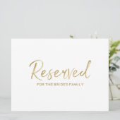 家族専用サイン | おしゃれな手書き文字 招待状 (スタンド正面)