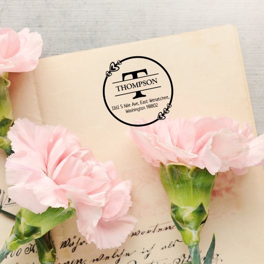 家族差出人住所とモノグラム、 ラバースタンプ