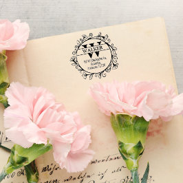 家族差出人住所とモノグラム、 ラバースタンプ