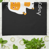 家族怒サルデザインTシャツバスマット キッチンタオル (折り畳み)