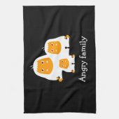 家族怒サルデザインTシャツバスマット キッチンタオル (縦)