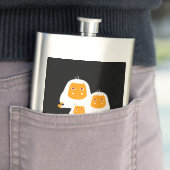 家族怒サルデザインTシャツバスマット フラスク (インサイチュ)