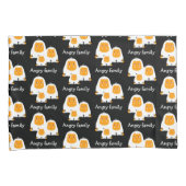 家族怒サルデザインTシャツバスマット 枕カバー (正面右)