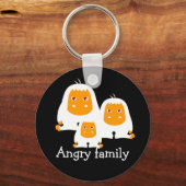 家族怒サルデザインTシャツ キーホルダー (正面)