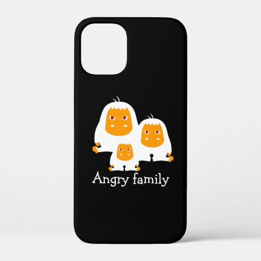 家族怒サルデザインTシャツ Case-Mate iPhoneケース (裏面)