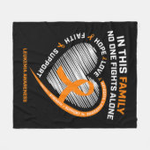 家族性白血病認識度製品ギフトメン フリースブランケット (正面(横))