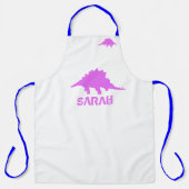 家族恐竜パーソナライズされたピンクのエプロン – Mens Wo エプロン (正面)