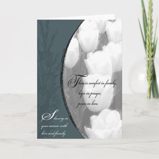 家族悔やみや弔慰 カード (正面)