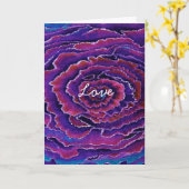 家族愛の円グリーティングカード カード (黄色い花)