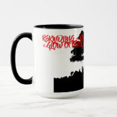 家族愛の木のハートの輝き マグカップ (左)