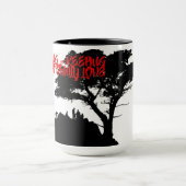 家族愛の木のハートの輝き マグカップ (中央)