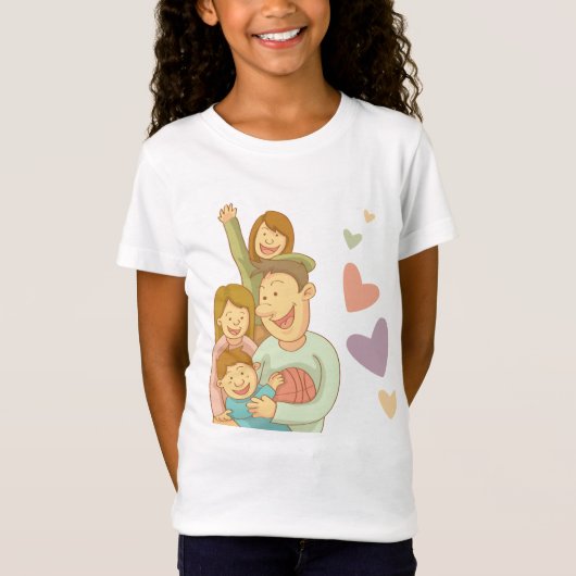 家族愛ガールTシャツ Tシャツ (正面)