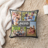 家族愛喜び13の写真の黒板の原稿のトレンディー クッション (ブランケット)