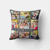 家族愛喜び13の写真の黒板の原稿のトレンディー クッション (裏面)