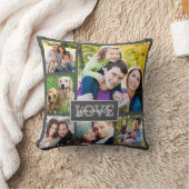 家族愛6写真のHandletteredの黒板のトレンディー クッション (ブランケット)