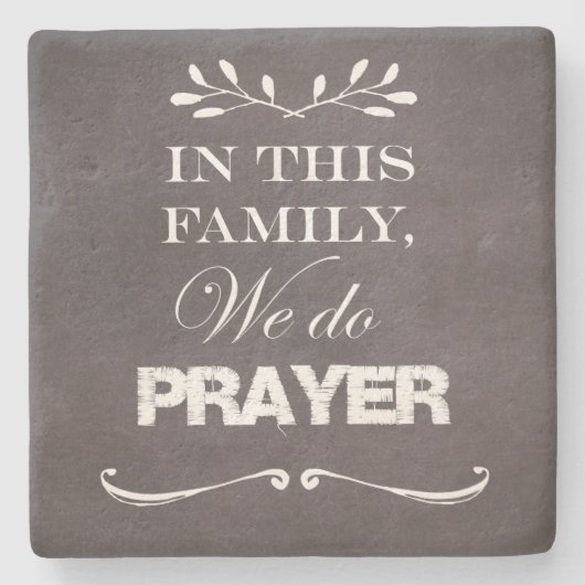 家族感動的と祈りの言葉引用文 ストーンコースター (正面)