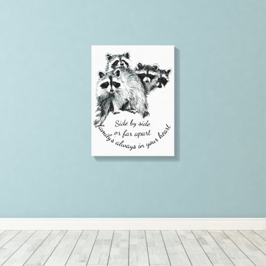 家族感動的は常にあなたのハート引用文 キャンバスプリント (インサイチュ (ウッドフロア))