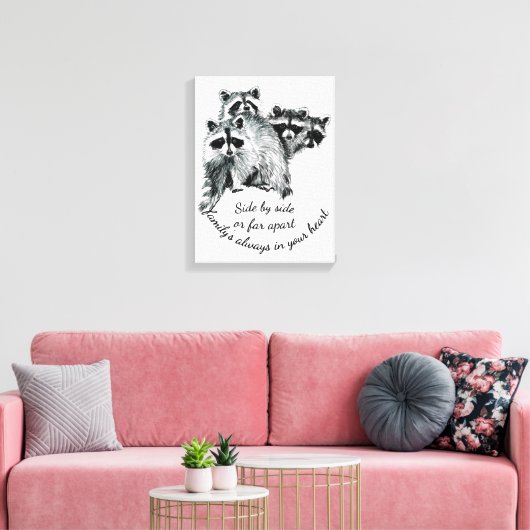 家族感動的は常にあなたのハート引用文 キャンバスプリント (インサイチュ (リビング))