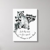 家族感動的は常にあなたのハート引用文 キャンバスプリント (正面)