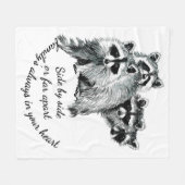 家族感動的は常にあなたのハート引用文 フリースブランケット (正面(横))