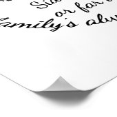 家族感動的は常にあなたのハート引用文 ポスター (角)