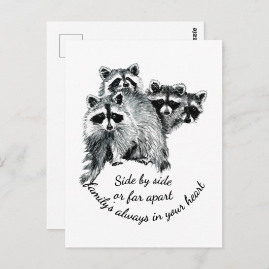 家族感動的は常にあなたのハート引用文 ポストカード (正面/裏面)