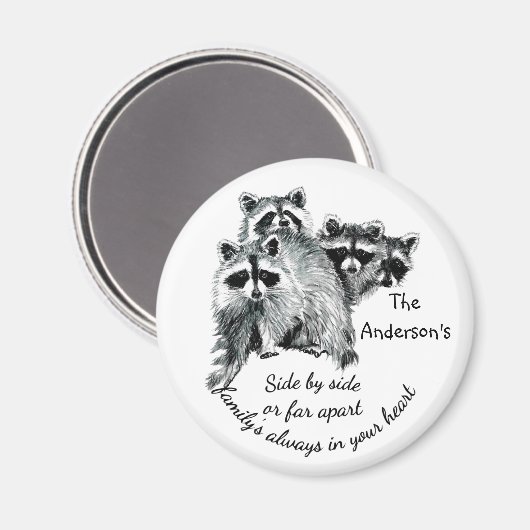 家族感動的は常にあなたのハート引用文 マグネット (正面/裏面)