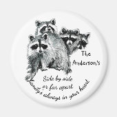 家族感動的は常にあなたのハート引用文 マグネット (正面)