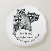 家族感動的は常にあなたのハート引用文 ラウンドクッション (裏面)