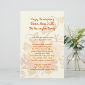 家族感謝祭ディナーメニューベージュ色オレンジ (スタンド正面)