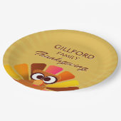 家族感謝祭パーソナライズされた ペーパープレート (アングル)