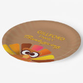 家族感謝祭パーソナライズされた ペーパープレート (アングル)