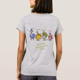 家族感謝祭ブルー(1)トルコTシャツ Tシャツ