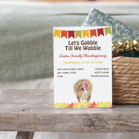 家族感謝祭招待状 招待状